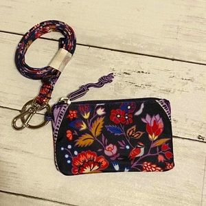 Vera Bradley Lanyard & Zip ID Case Set - Foxwood Meadow print - NWT